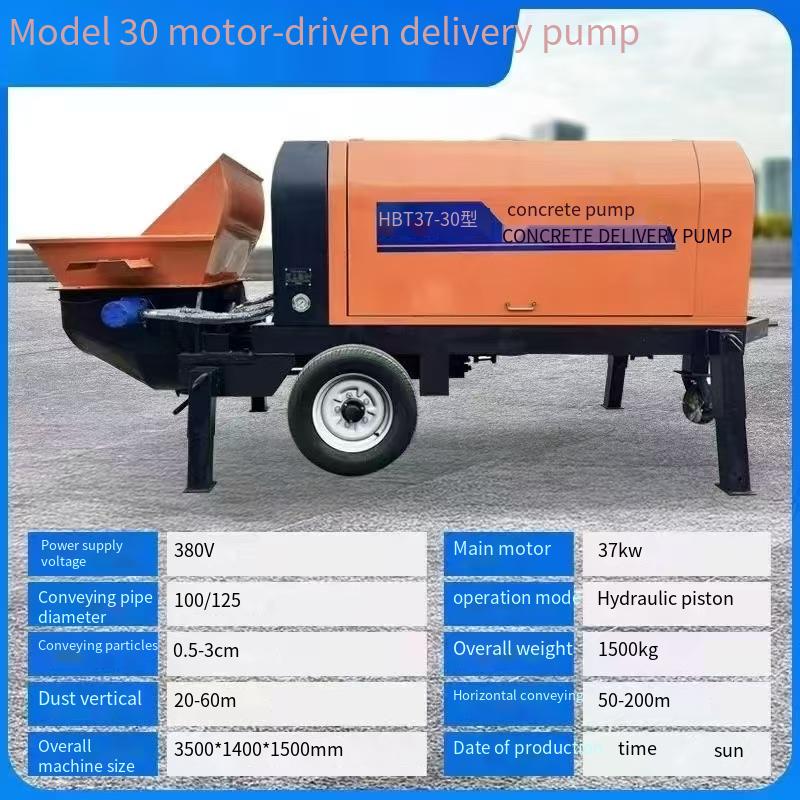 China Concrete Machine Factory Mini Concrete Pump Cement Concrete Boom Pump Trailer Diesel Dhbt 60 80 Concrete Pump 